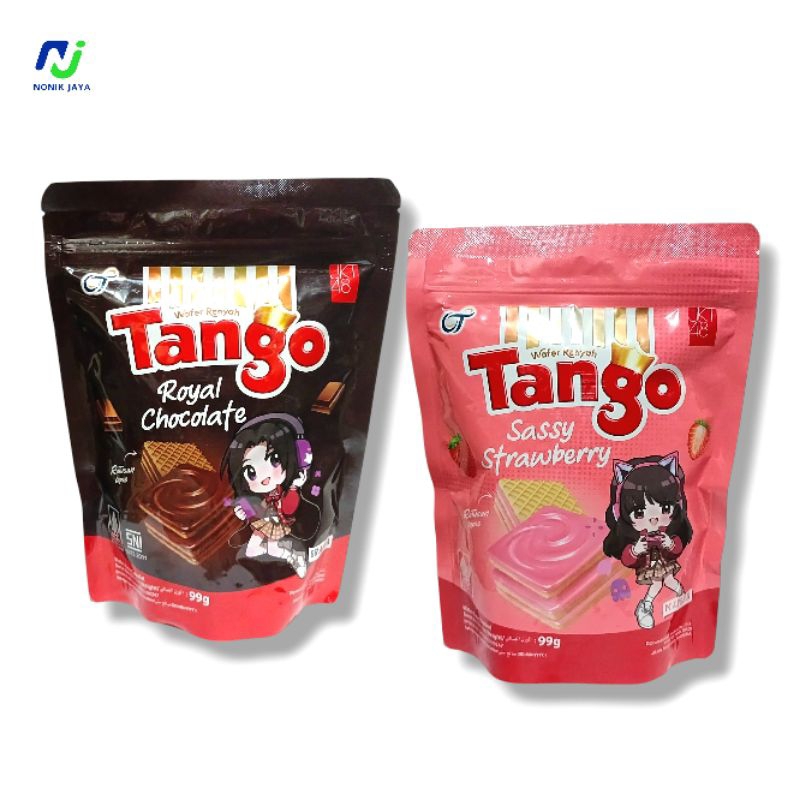 

Tango Wafer Pouch SPECIAL EDITION JKT48@99g(WAFER RENYAH RASA STRAWBERRY&COKELAT)