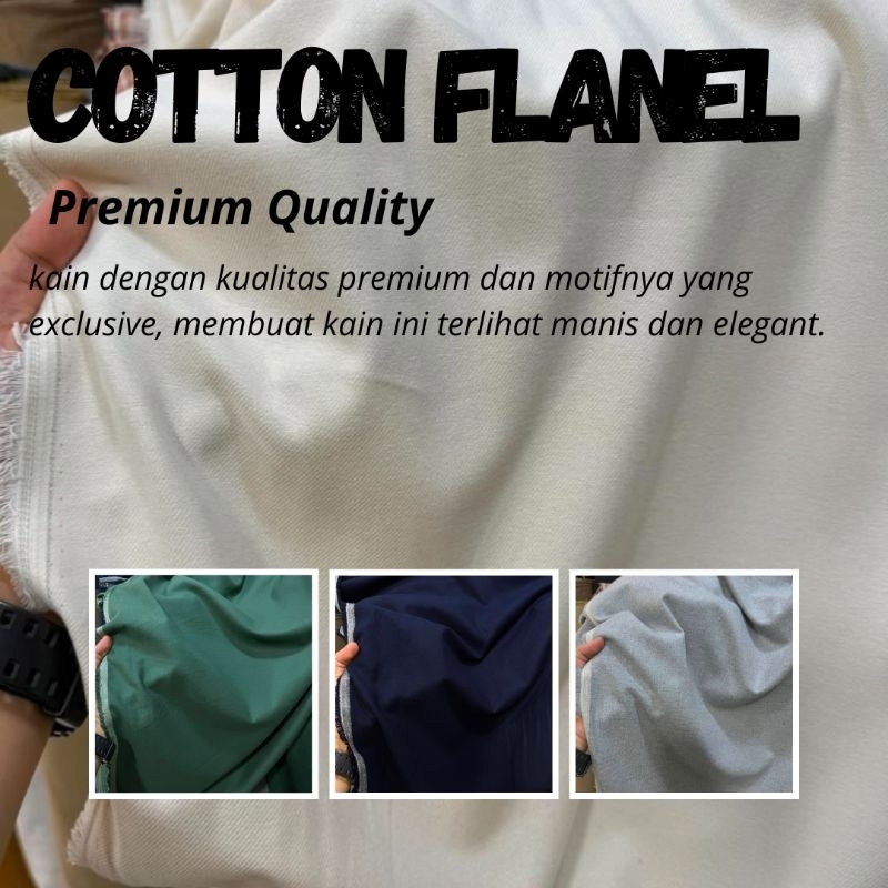 [harga/0,5M] Bahan Flanel Premium / kain flanel polos / Bahan Kemeja Polos / kain katun flanel polos