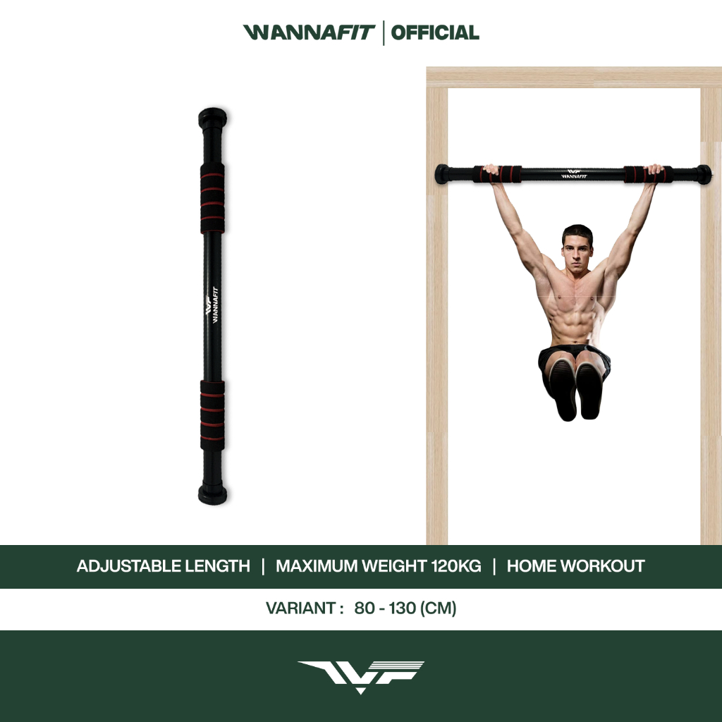 Pull Up Bar Pintu 82-130cm Alat Olahraga Rumahan yang Dapat Disesuaikan