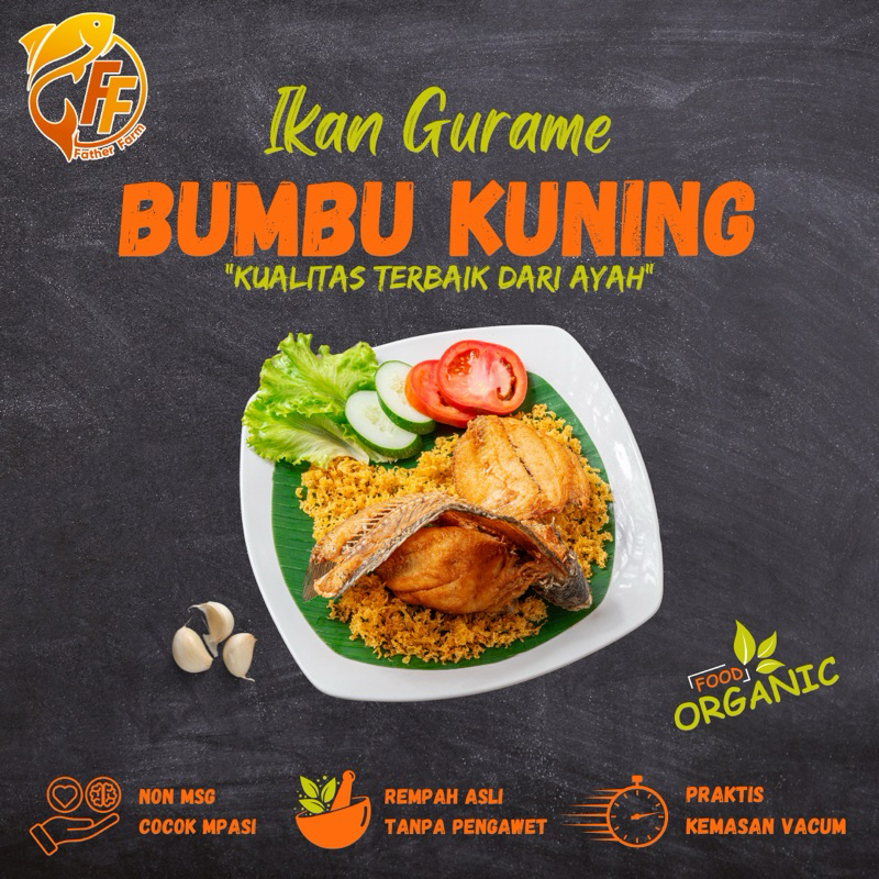 

Ikan Gurame Bumbu Kuning Siap Goreng NON MSG