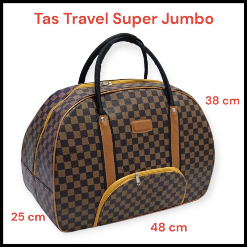 Deelion Tas Travel Super Jumbo (Bahan Kulit Printing)- Tas Jinjing - Tas Baju Travel Jumbo - Travel