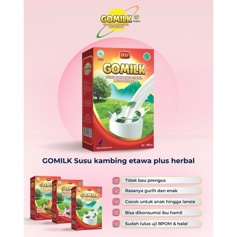 

PAKET 2 + 1 (3 Box) GOMILK Susu Kambing Etawa 200gr untuk anak sampai lansia mengobati nyeri sendi kolesterol asam urat menambah berat badan anak