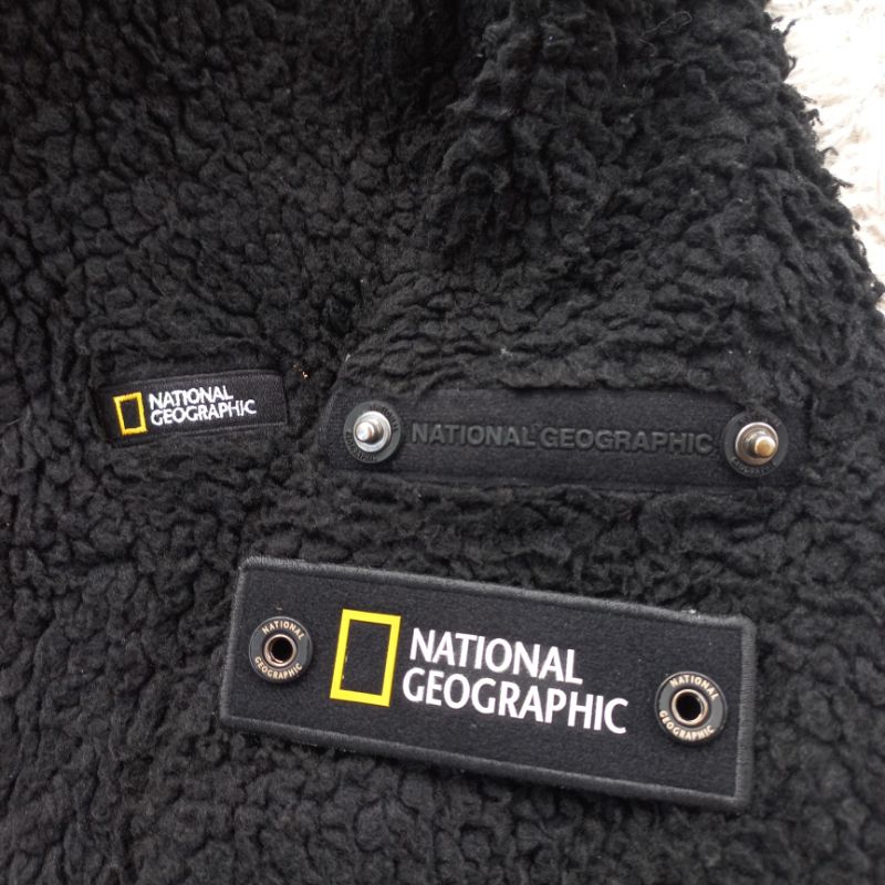 Zip Hoodie National Geographic Patch Sherpa Natgeo Patch not utility jacket national geographic
