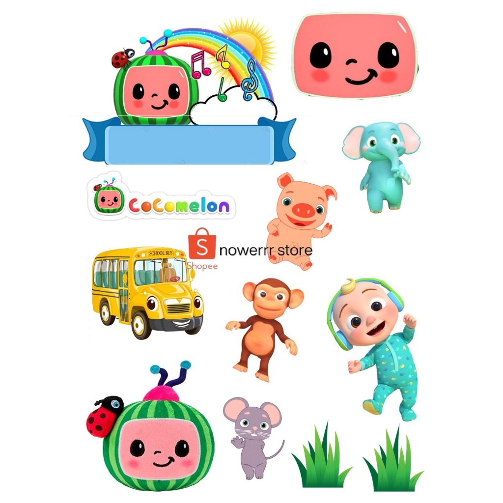 COCOMELON Topper Birthday Cake Custom Nama/Topper ULTAH Cocomelon
