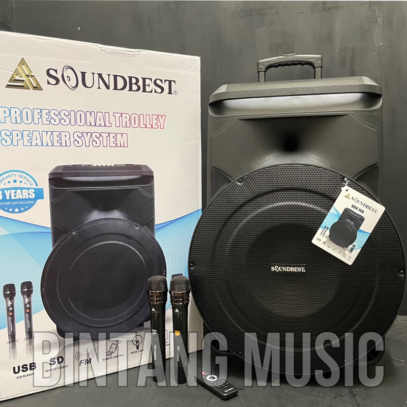 speaker portable soundbest brx 18 original bluetooth speaker 18 inch soundbest BRX18