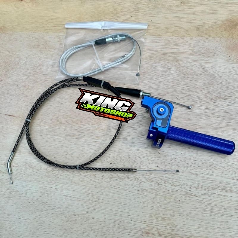 GAS SPONTAN ACERBIS BIRU KABEL KARBON CABANG PNP RX KING