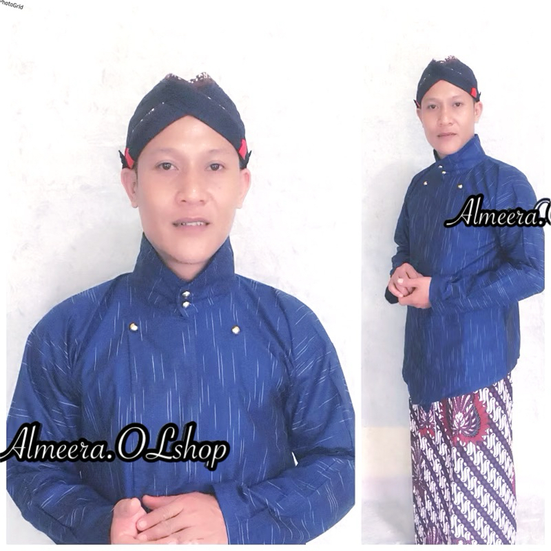 surjan sorjan ALUSAN motif hujan gerimis / dom kecer warna navy