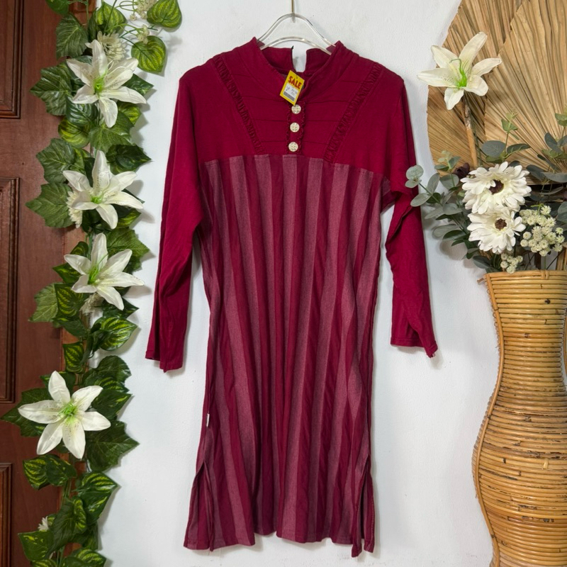 Tunik Kaos Merah Keunguan