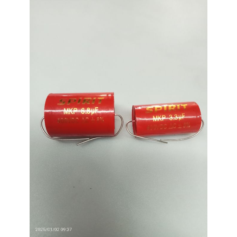 kapasitor spirit mkp 400volt 3,3uf-6,8uf merah original