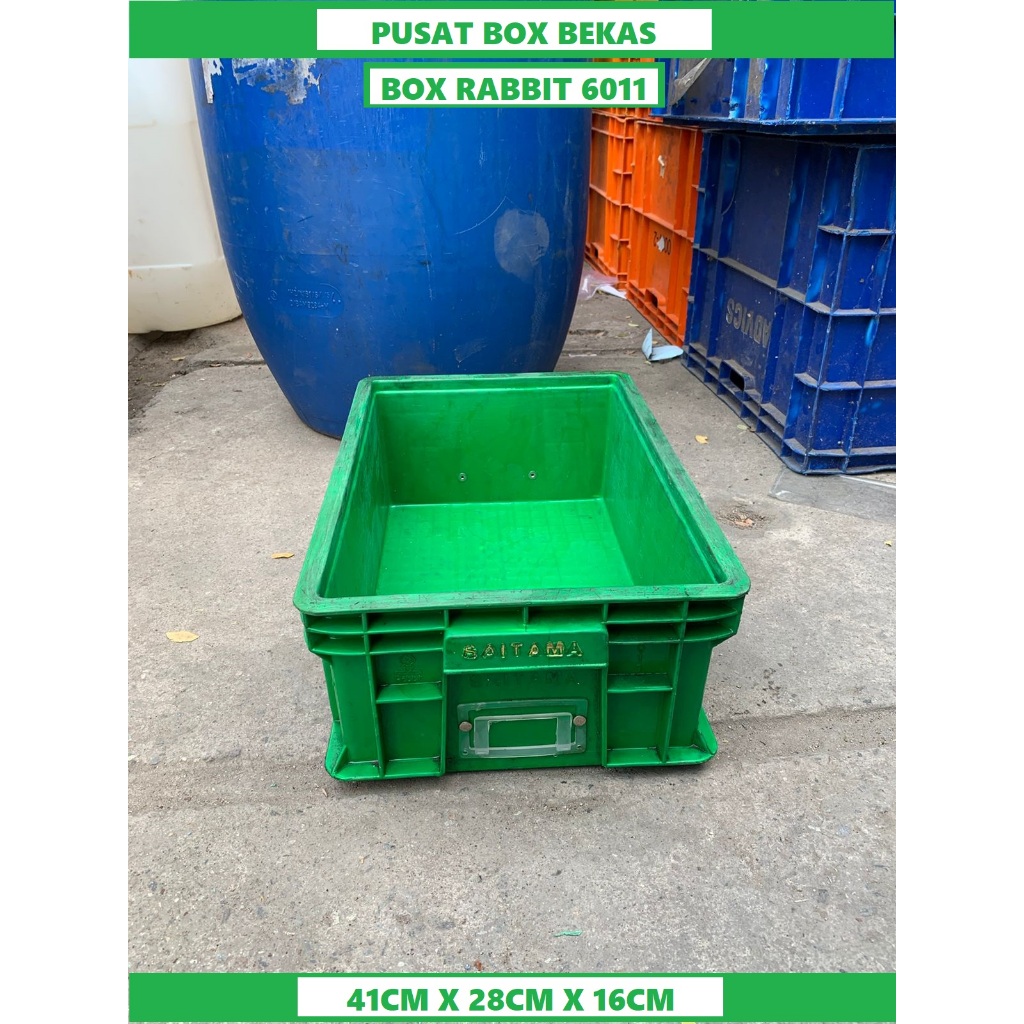WARNA RANDOM box bekas container plastik bak plastik bekas container industri Rabbit 6011 (42x29x16)