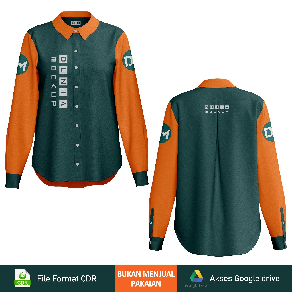 Mockup Kemeja LP Wanita - CDR