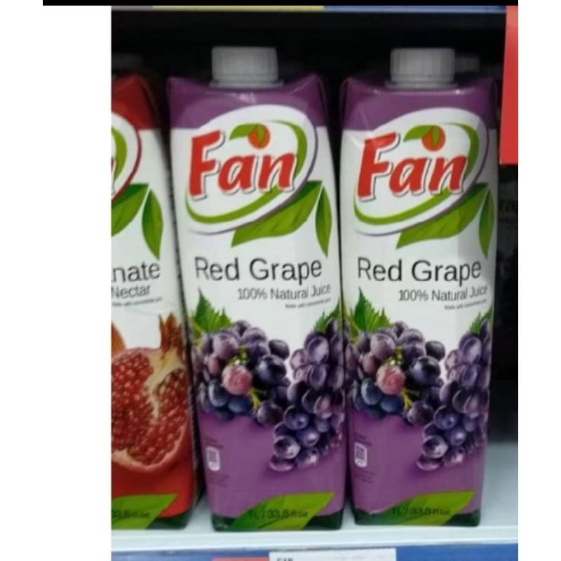 

Fan Red Grape juice jus buah anggur 1dus isi 12 x1ltr