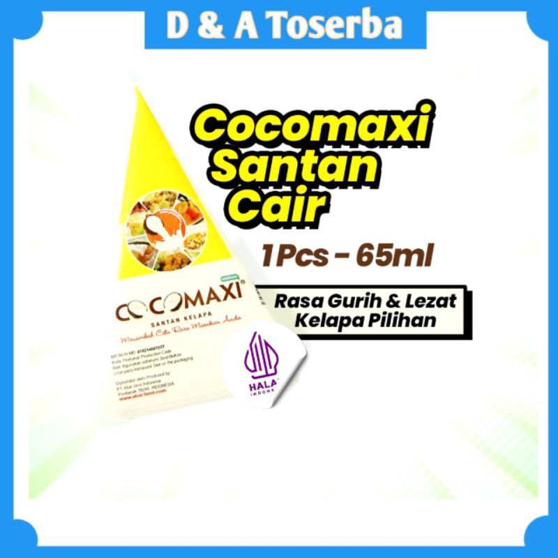 

Cocomaxi Santan Kelapa Rasa Gurih & Lezat Cair 65ml kualitas premium