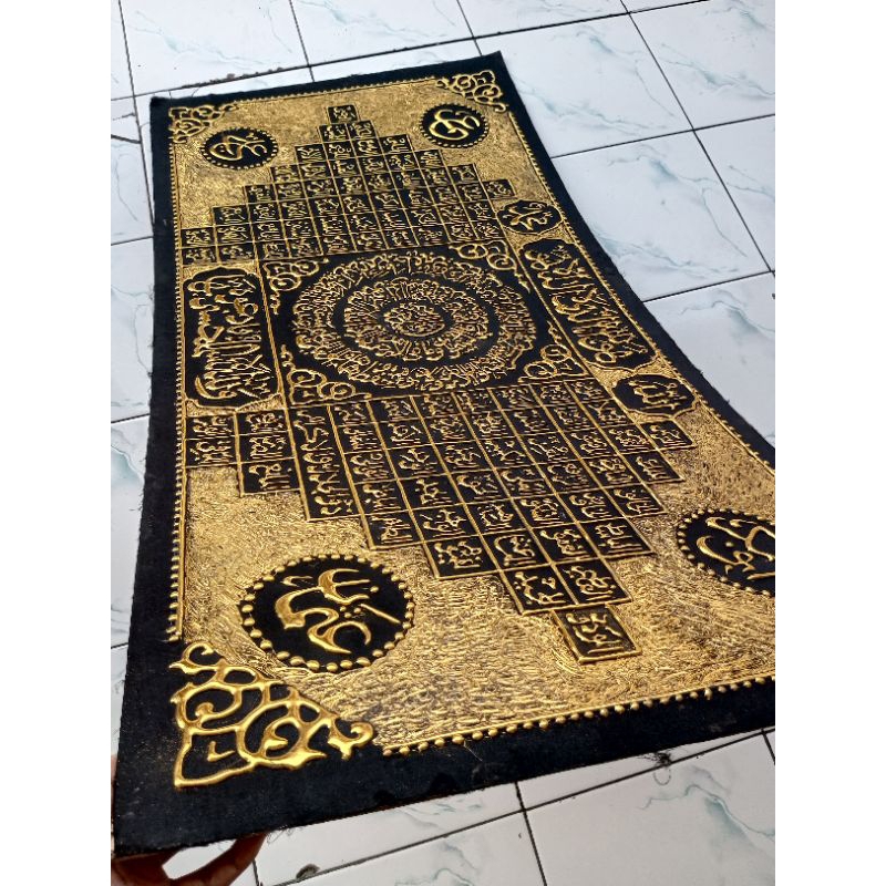 kaligrafi timbul Asmaul Husna dalaman tanpa bingkai uk 120cm×60cm