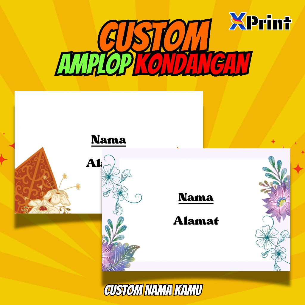 

(50 lembar) Amplop kondangan custom nama cetak amplop kondangan