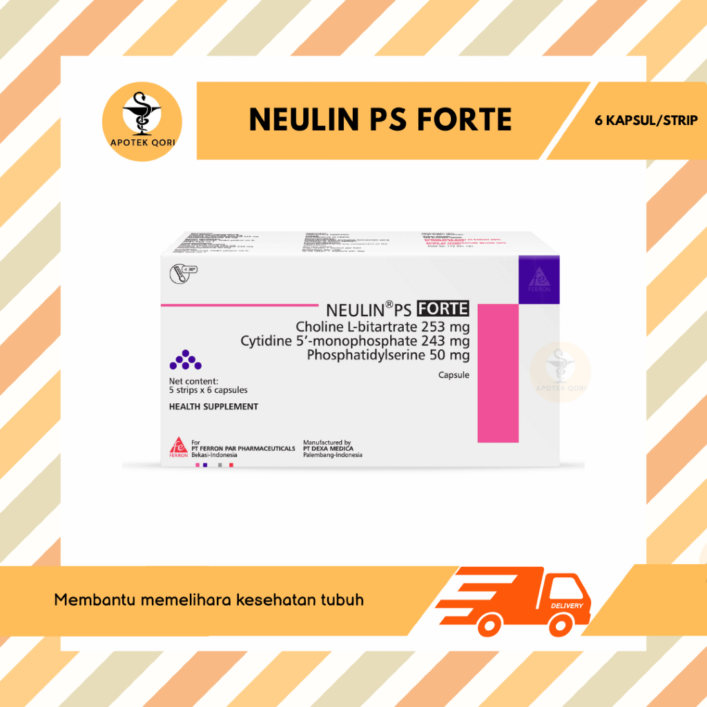 NEULIN PS FORTE STRIP 6 KAPSUL/SUPLEMEN PENDERITA STROKE DEMENTIA/BRAIN ENHANCER