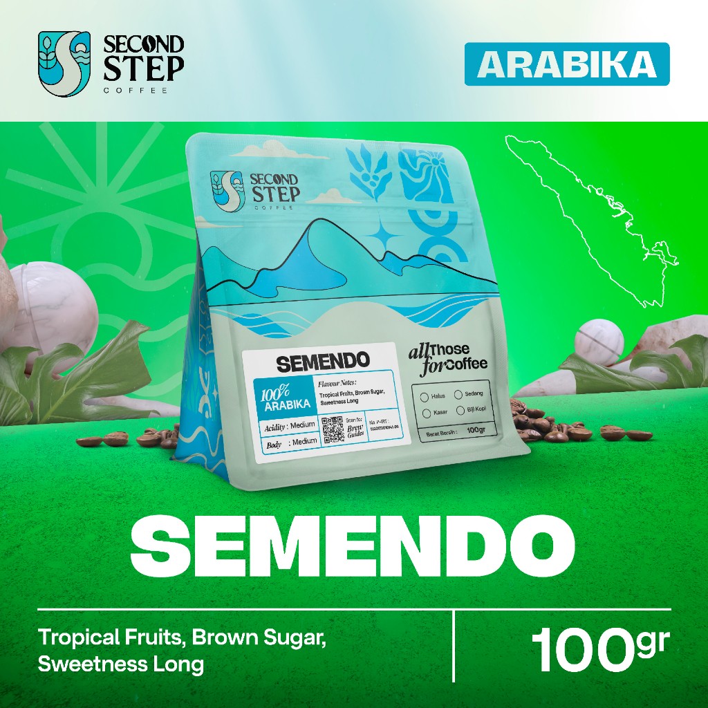 

Biji Kopi Bubuk Arabika Semendo Arabica Coffee Roast Beans 100gr Bean