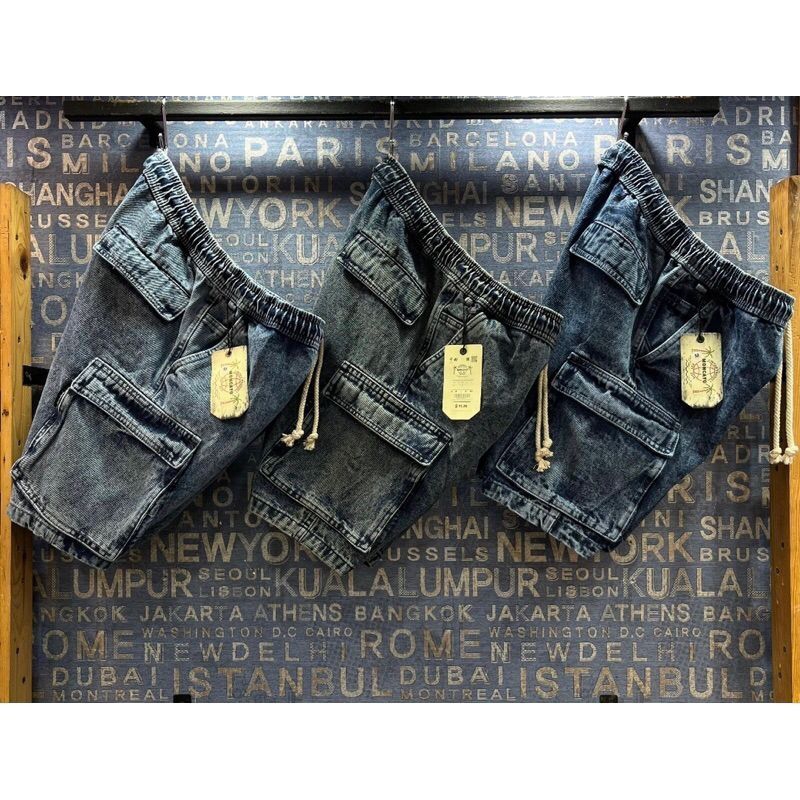 Celana pendek jeans cargo/cargo pendek premium/celana jeans pendek/celana cargo