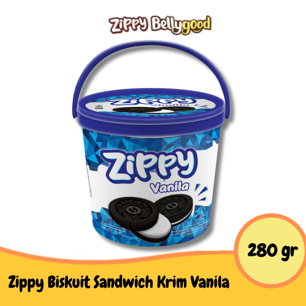 

ZIPPY BISKUIT TIMBA SANDWICH KRIM VANILA Biskuit Lebaran Parcel Lebaran