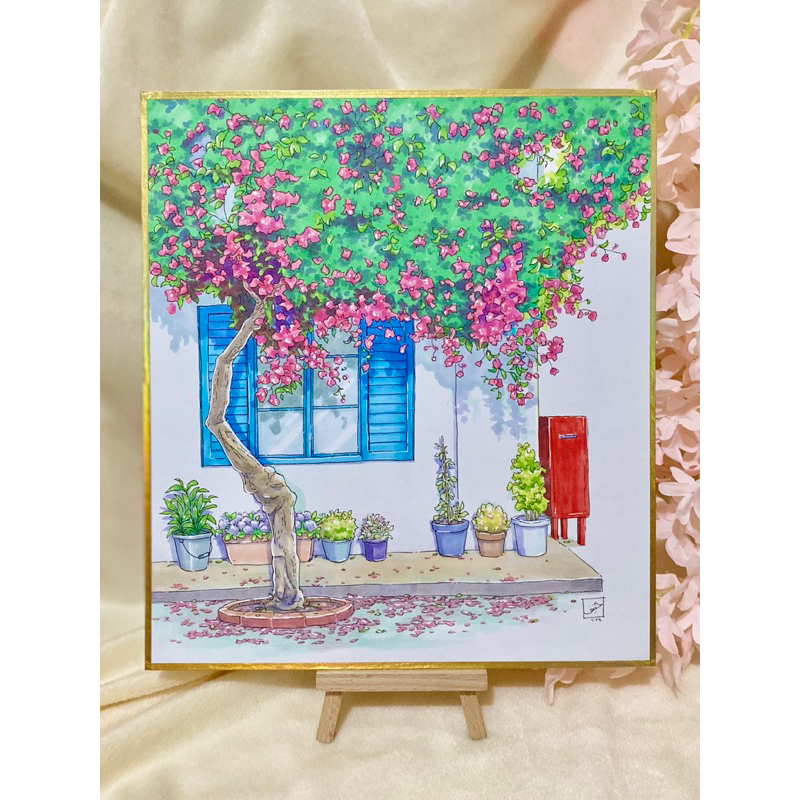 Lukisan Asli "Morning" di Shikishi Board