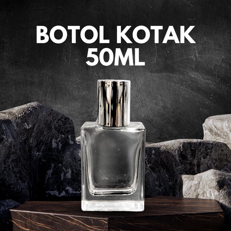 Spray Kotak 50 ml - Botol Parfum - Botol Kaca - Lusin