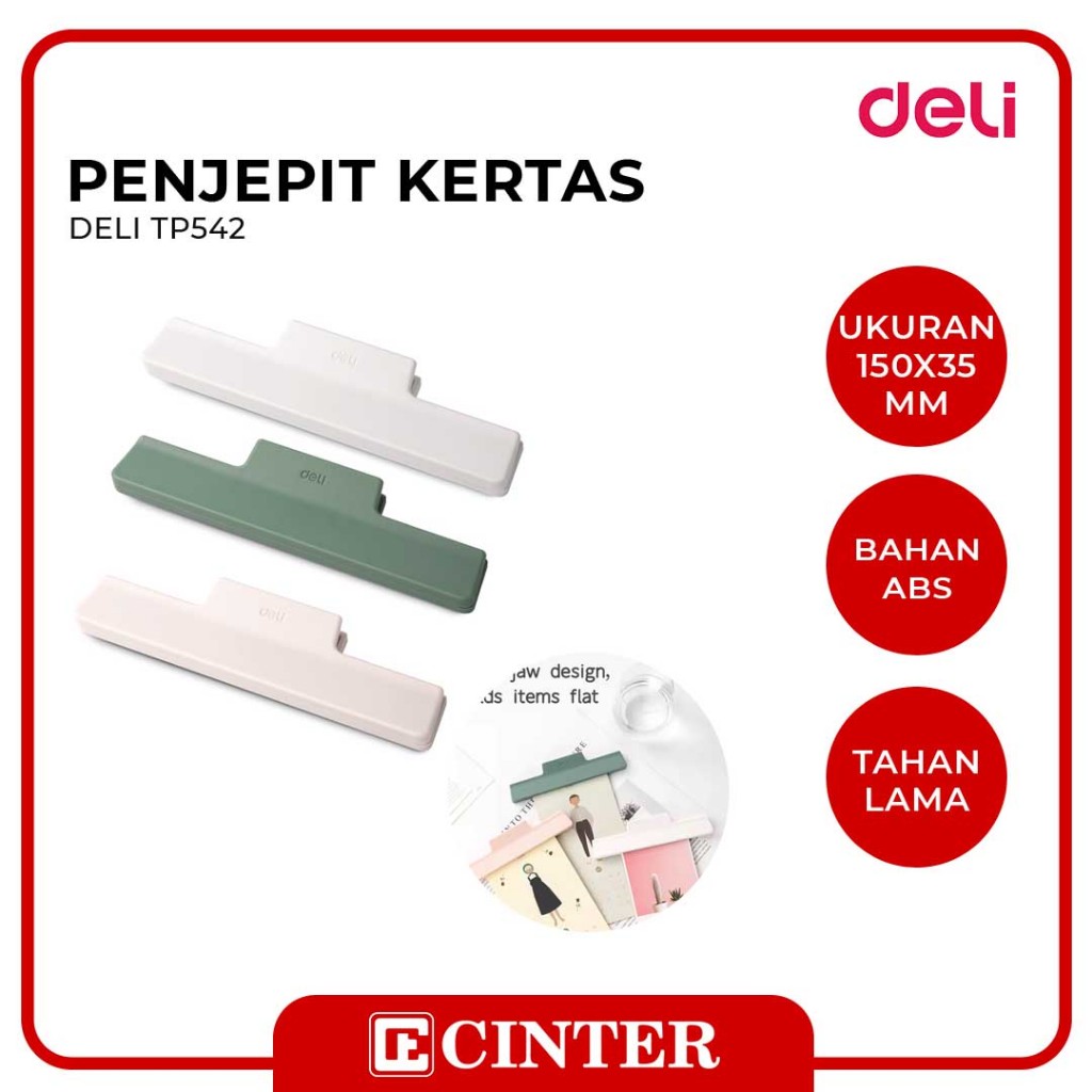 

DELI - CLIP / PENJEPIT KERTAS / JEPITAN / KLIP TP542 150X35MM