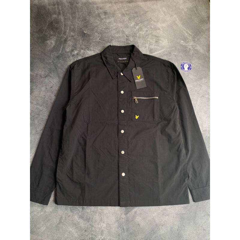 Ready Stok Lyle and Scott Nylon Overshirt Jacket Black Original