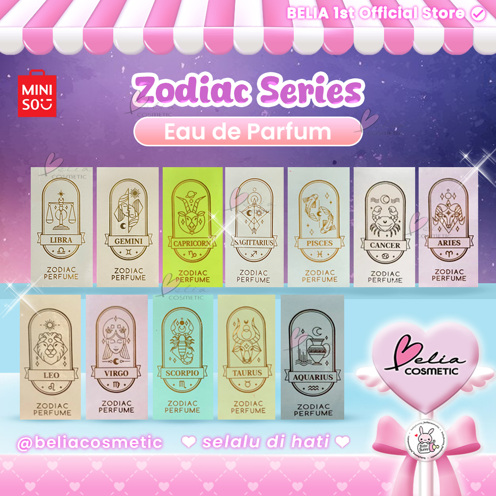 [ BELIA ] MINISO Zodiac Parfum 10ml Mini | Tahan Lama Wangi Original Parfume Travel Parfum Eau de To
