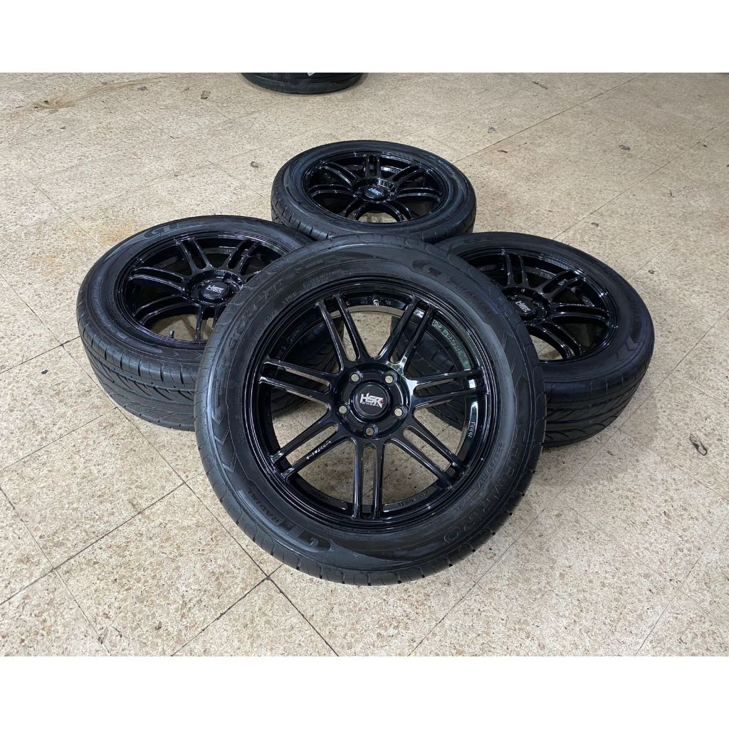 VELG MOBIL BEKAS R17 BAUT 5 HSR BOON R17X7,5 h5X114 ET45 + BAN GTX PRO 225 55 R17 (2023) BISA BUAT .