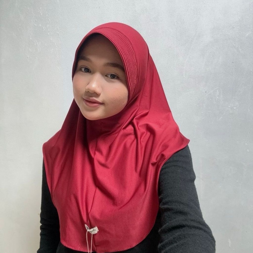HIJAB INSTAN BERGO BAHAN JERSEY PREMIUM SONGKO/PET TANPA TALI