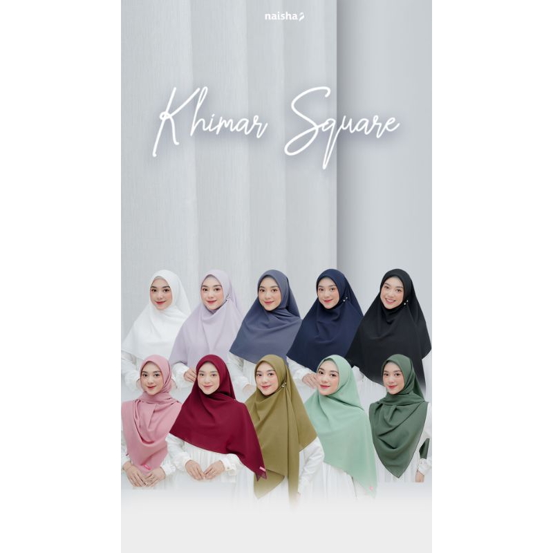 Naisha | Khimar Segi Empat Syar'i | Khimar Square Syar'i | Jilbab Segi Empat Syar'i