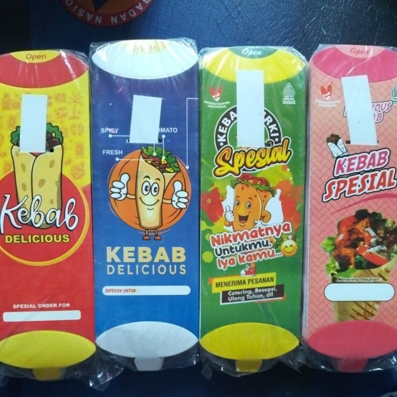 

@100pcs Kemasan Kebab Ivory Ukuran 9x24cm / Bungkus Kebab / Kotak Kebab