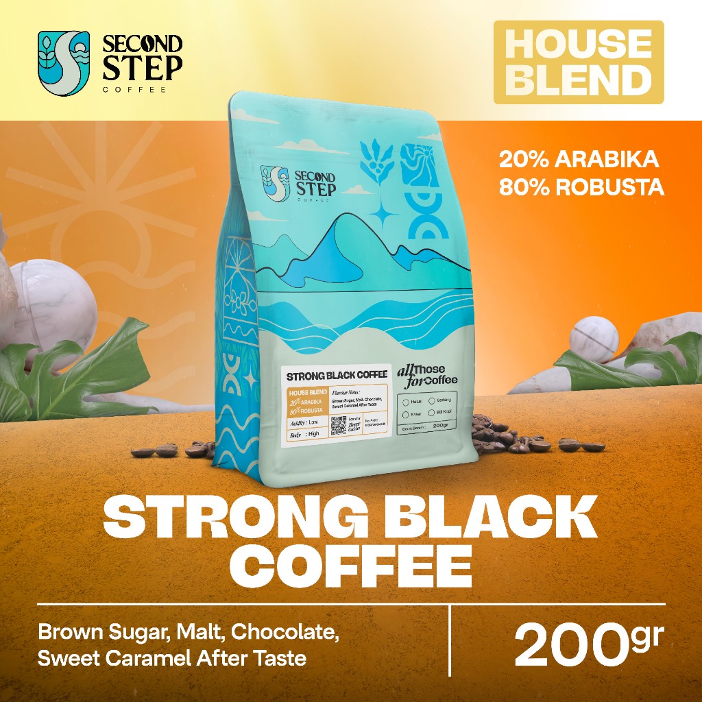 

Biji Kopi Bubuk Espresso Blend Strong Black Coffee Beans Kopdar 200gr