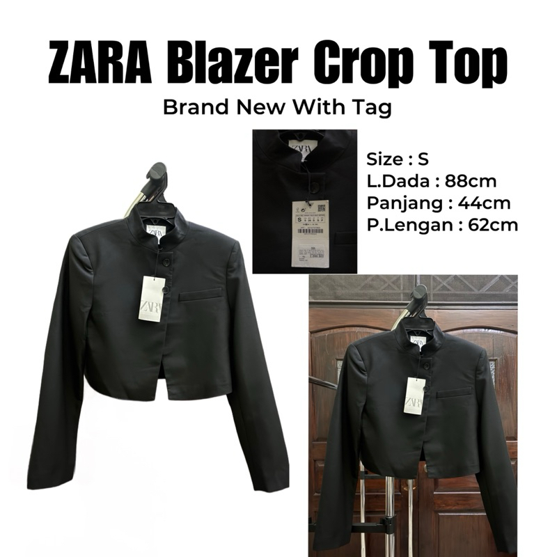 ZARA Blazer Crop Top with tag
