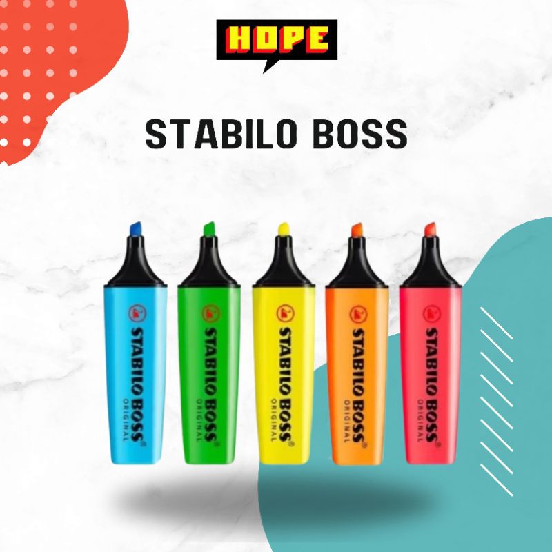 

Stabilo BOSS - Hijau/Biru/Kuning/Merah/Orange