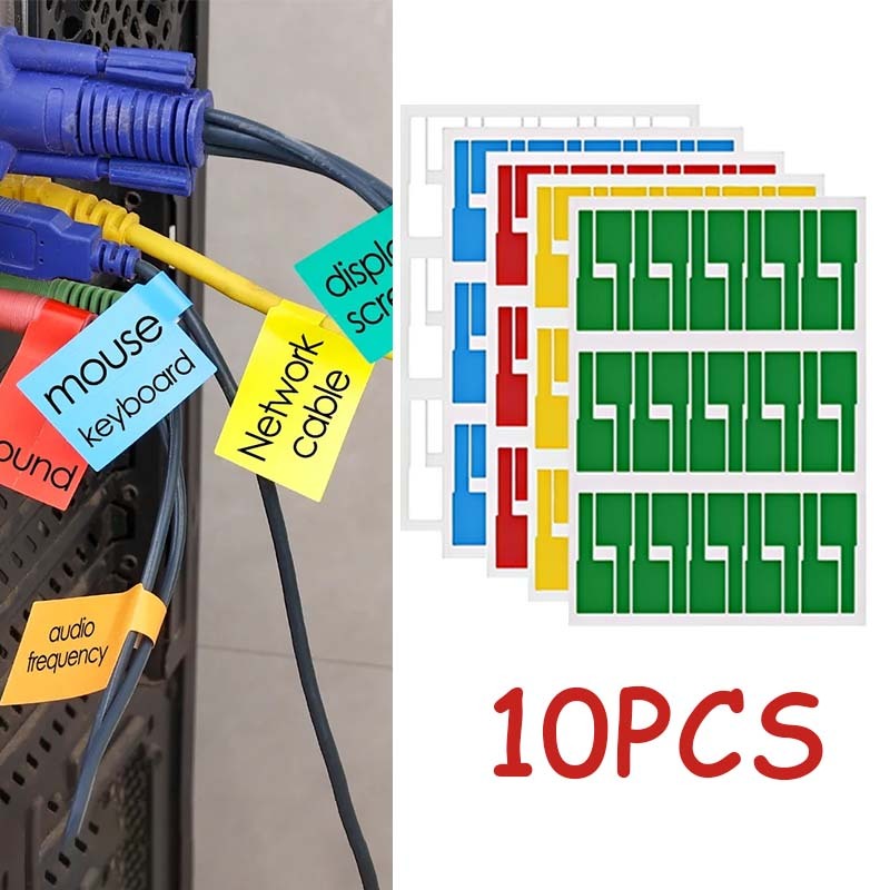 

10 Sheets Stiker Label Kabel Jaringan Anti Air Label Kabel Listrik Stiker Cable Label Stiker Label Kabel Jaringan Anti Air Kabel Stiker