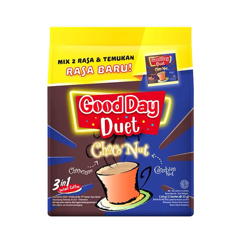 

Kopi Good Day Duet Choco Nut Cheecino Instant Coffee
