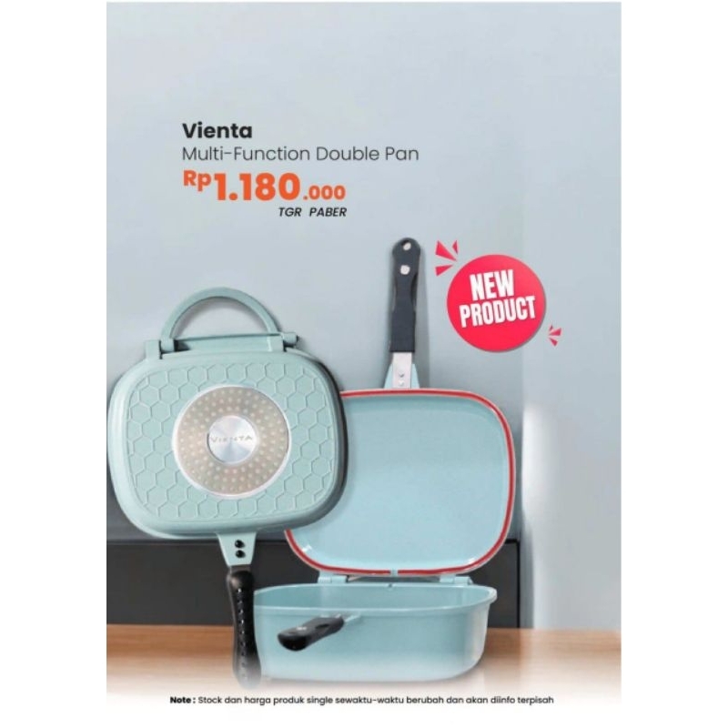 Vienta Multi-Function Double Pan panci serbaguna terbaru dari Vienta