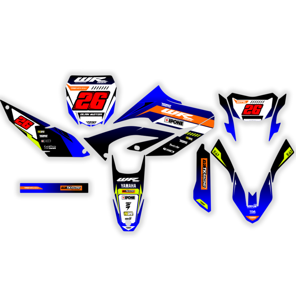 Stiker Decal Biru Putih Yamaha WR 155 Limited Edition Harga Murah Laminasi Super Glosy