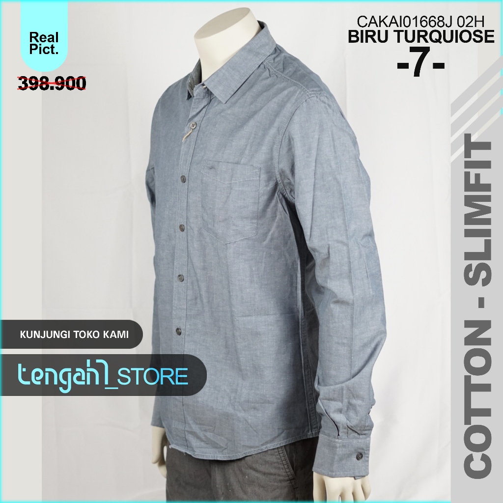 Kemeja CARDINAL Original Pola Slimfit | Kemeja Pria Lengan Panjang | Kemeja Lengan Panjang