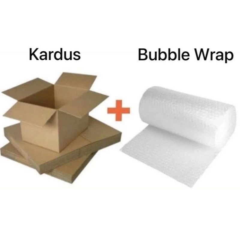 

Packingan Tambahan Ekstra Kardus dan Bubble Wrap