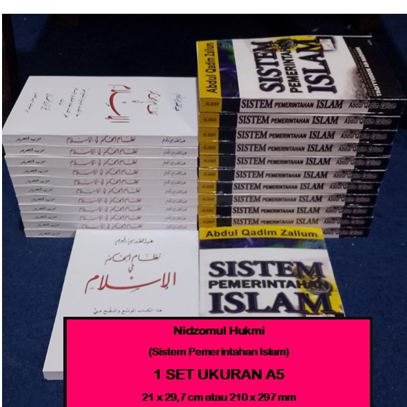 

1 SET Kitab Nidzomul Hukmi Fil Islam (Kitab Sistem Pemetintahan dalam Isam) Buku Nidzomul Hukmi Fil Islam (Buku Sistem Pemetintahan dalam Isam) Bahasa Arab dan Indo Berbagai Ukuran