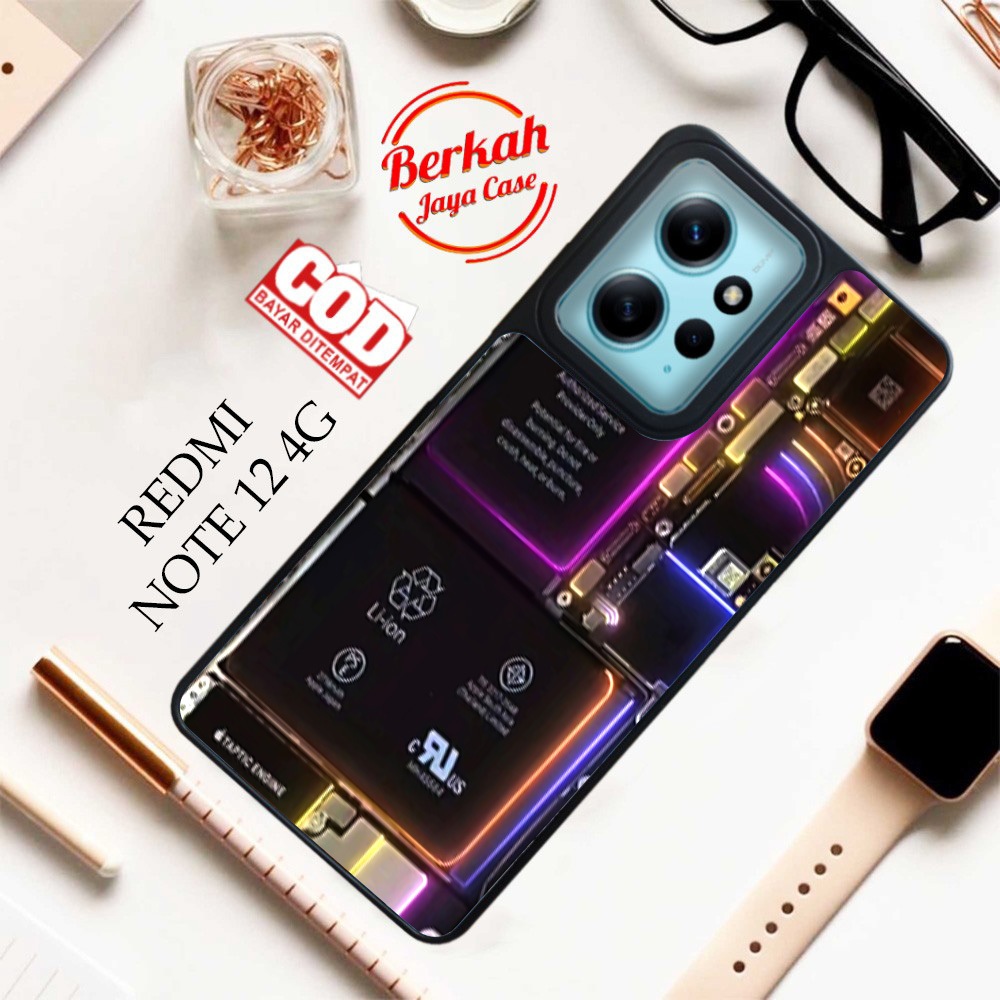 Berkah Case Redmi Note 12 4G Casing Redmi Note 12 4g [ MESIN] Case Hp Glosy Casing Hardcase Softcase