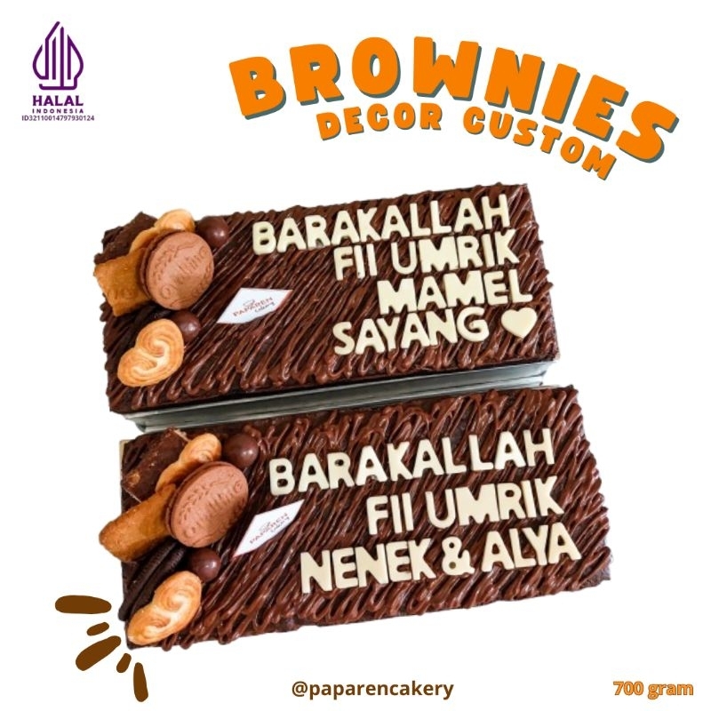 

PAPAREN BROWNIES DECOR CUSTOM | REGULER SIZE