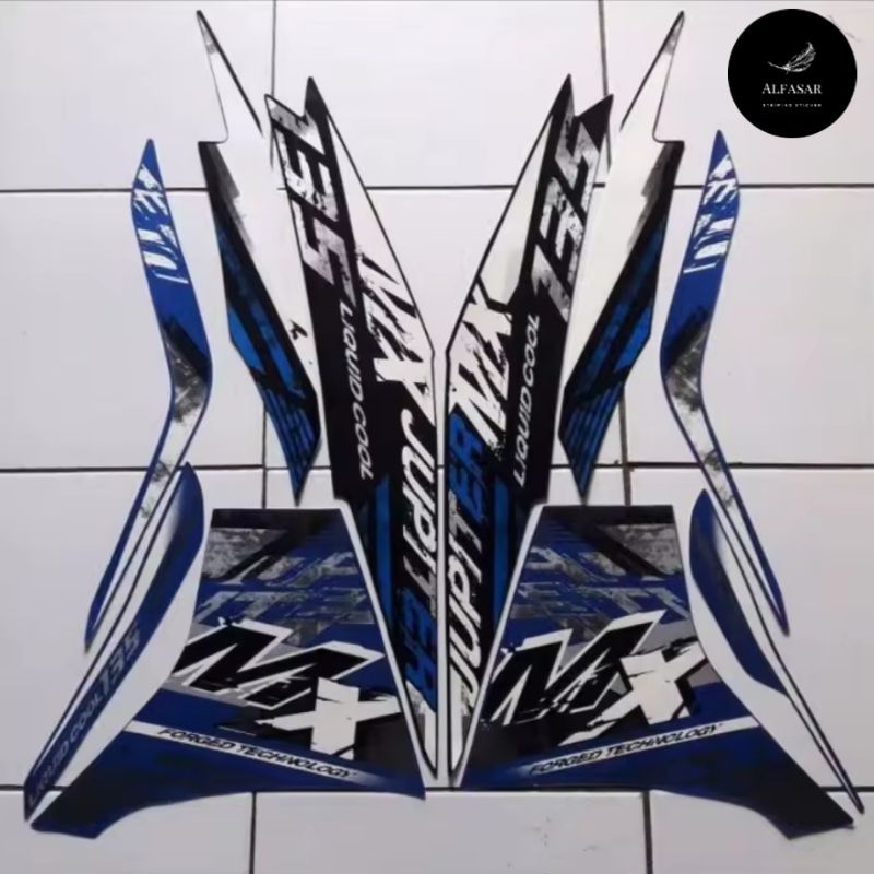 STICKER Striping YAMAHA JUPITER MX 135 New 2014 Hitam Biru