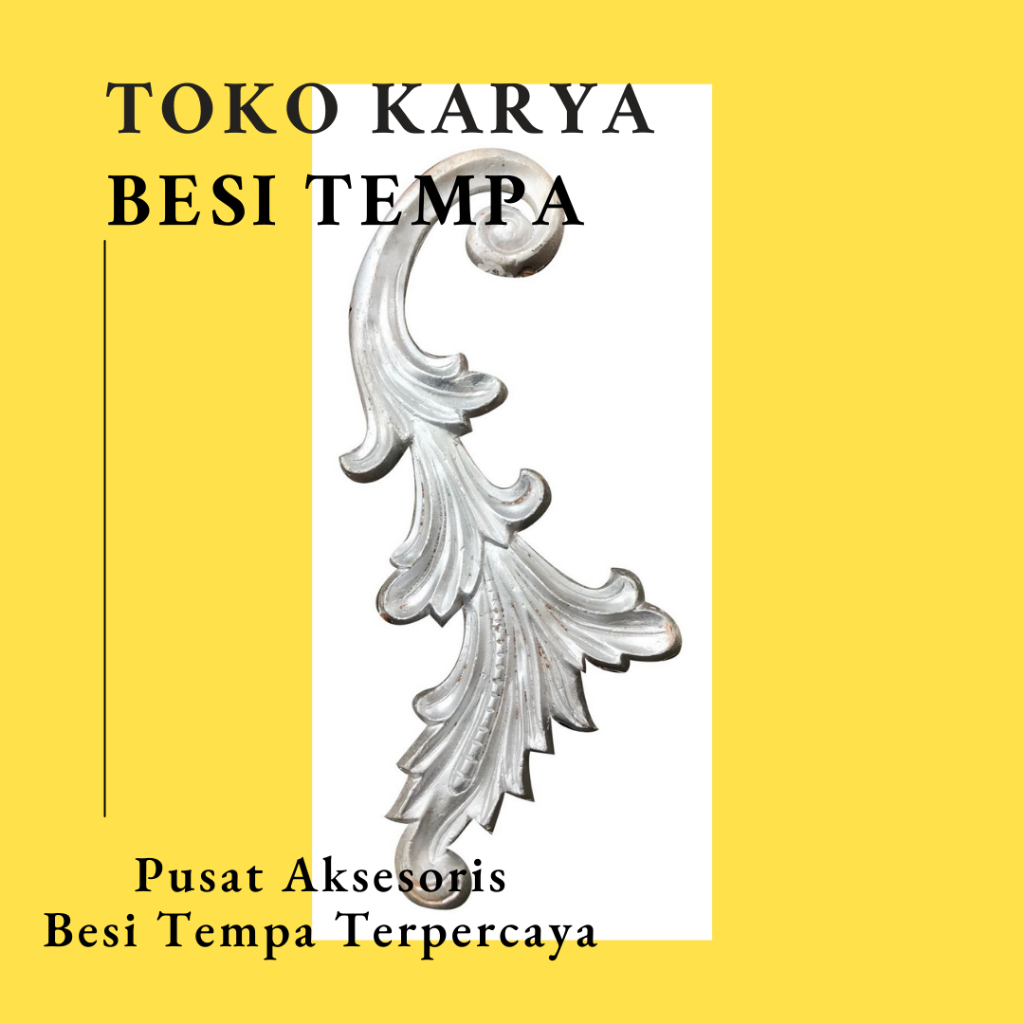 Ornamen Pagar Besi 49 Kecil / Ornamen Besi Tempa / Ornamen Pagar Besi dan Tralis / Aksesoris Besi Te