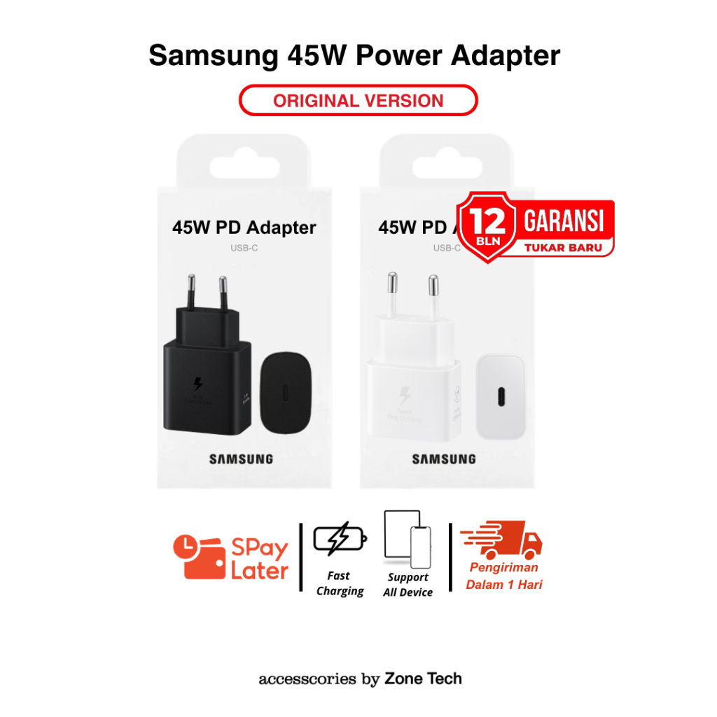 Kepala Charger Adaptor Samsung 45 Watt Type C Fast Charging (GARANSI 1 TAHUN)