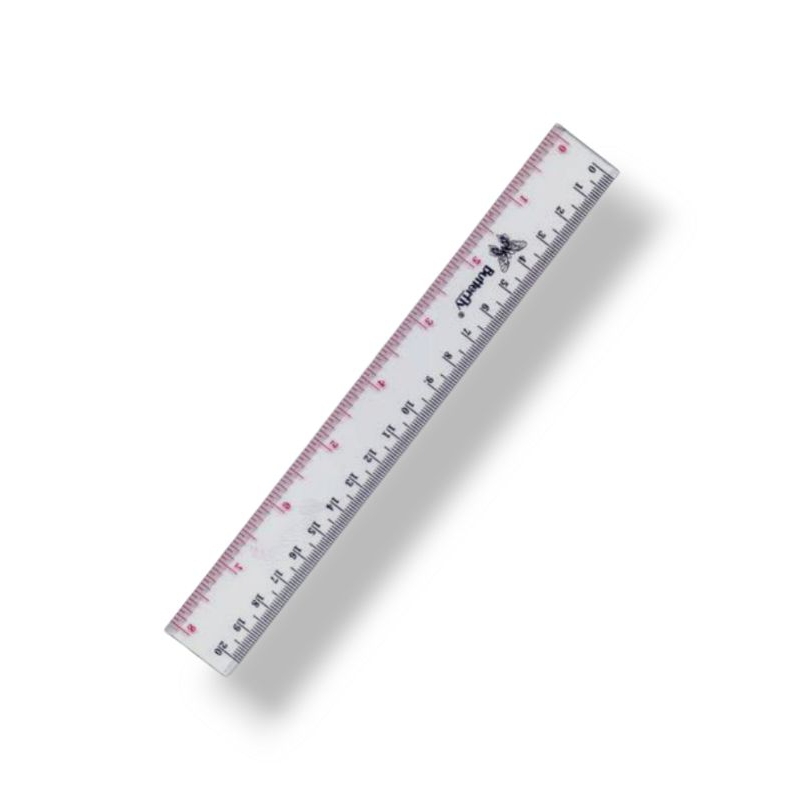 

Penggaris glass ruler BT 30 cm / mistar/ rol plastik butterfly 30 cm (1 pcs)