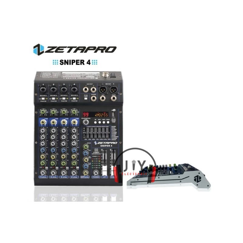 Audio Mixer Zetapro 4 Channel Sniper-4 Sniper4 Sniper 4 Original