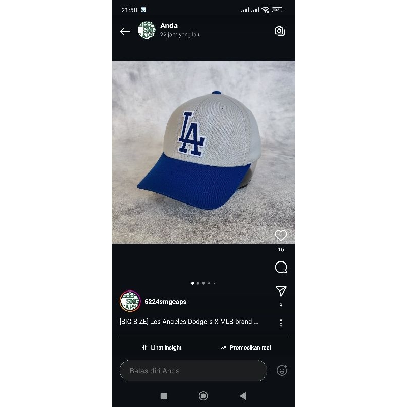 Topi Los Angeles Dodgers baseball cap mlb korea original